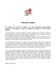 La strage di Parigi ci ha lasciati addolorati, sgomenti, arrabbiati