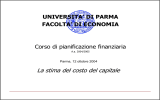 Il costo del debito - Università degli Studi di Parma