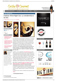 Fashion Wine Night Out. La vendemmia si fa chic | Geisha Gourmet