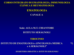 Emopoiesi e Classificazione delle anemie