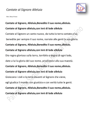 Cantate al Signore Alleluia