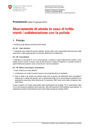 Sbarramento di strade in caso di brilla