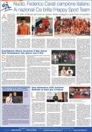 Nuoto, Federico Carati campione italiano Ai nazionali Csi brilla l