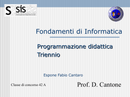 MODULO 1 - Dipartimento di Matematica e Informatica