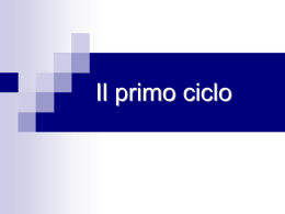 Il primo ciclo