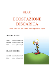 ecostazione discarica - Comune di Marano Vicentino