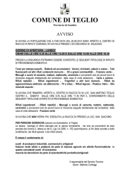 ZONE ED ORARI di raccolta presso discariche