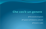 Che cos`è un genere