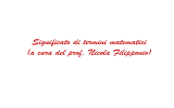 Simboli e termini in matematica - Benvenuti in Matematicando.org