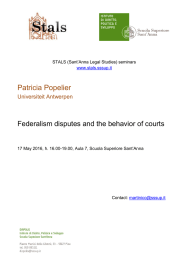 Patricia Popelier - Sant`Anna Legal Studies | Sant`Anna Legal Studies