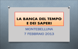 Presentazione - Banca del Tempo e dei Saperi