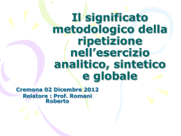 Lavoro analitico 2012/2013