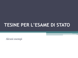 esempi di tesine - Liceo Ginnasio "Luigi Galvani"