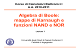 Algebra di Boole: mappe di Karnaugh e funzioni NAND e NOR
