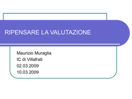 PENSARE LA VALUTAZIONE SCOLASTICA