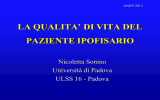 la qualita` di vita del paziente ipofisario