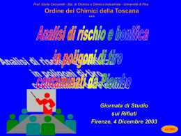 Giornata di Studio sui Rifiuti Firenze, 4 Dicembre 2003 Ordine dei