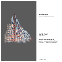 five themes millennium - Politecnico di Milano