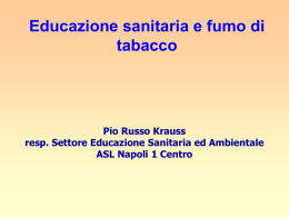 slide educazione sanitaria e fumo di tabacco