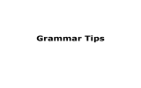 Grammar Tips