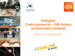 Indagine Confcommercio – GfK Eurisko sui fenomeni criminali