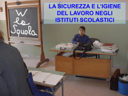 La sicurezza nelle scuole