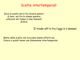 Autocontrollo e comportamento intertemporale