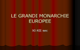 LE GRANDI MONARCHIE EUROPEE