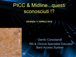 Accessi venosi centrali ad impianto periferico (PICC)