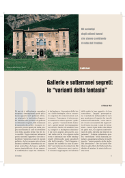 Gallerie e sotterranei segreti: le &ldquo;varianti della fantasia&rdquo;