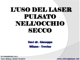 L`uso del laser pulsato nell`occhio secco di