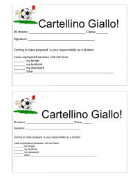 Cartellino Rosso! Mi chiamo: ______ Signature: