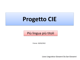 Diapositiva 1 - Portale Europa per l`Istruzione