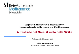 Autostrade del Mare nel Mediterraneo