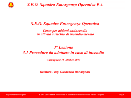 SEO - Squadra Emergenza Operativa