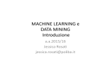 MACHINE LEARNING e DATA MINING Introduzione