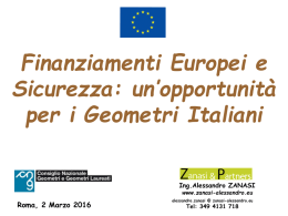 6) Zanasi x Geometri 2016 Finanziamenti Europei.