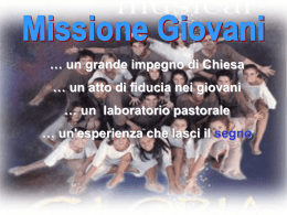 Obiettivi della Missione giovani