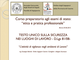 la prescrizione - Ordine degli Ingegneri della Provincia di Caserta