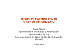 Studi di fattibilità di sistemi informativi