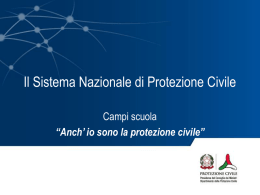 Presentazione Sistema nazionale di protezione civile