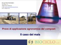 Prove applicazione agronomica compost