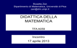 Diapositiva 1 - Dipartimento di Matematica