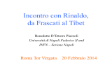 Incontro con Rinaldo, da Frascati al Tibet - Indico