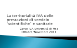 La territorialità IVA delle prestazioni di servizio