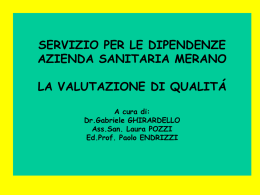 SERVIZIO PER LE DIPENDENZE AZIENDA SANITARIA MERANO