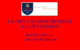 Dieta per Gravidanza - Università di Camerino