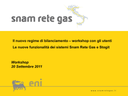 Il nuovo regime di bilanciamento - workshop con