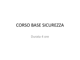 CORSO BASE SICUREZZA