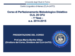 Corso di perfezionamento CLIL 20 CFU